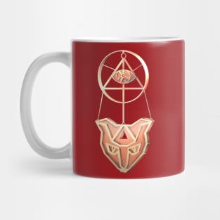 Golden cat amulet Mug